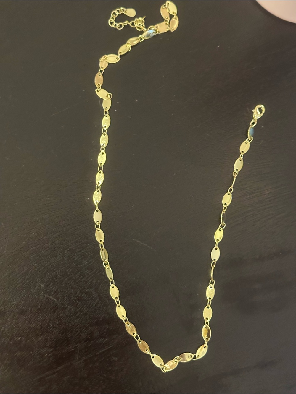 jcpenney Gold Tone Oval Disc Chain Necklace